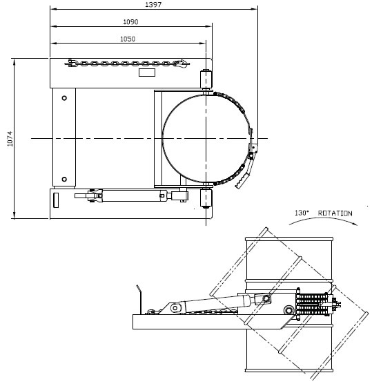 Hydraulic Drum Lifter : Heavy Hydraulic Rotator : Hydraulic Drum ...